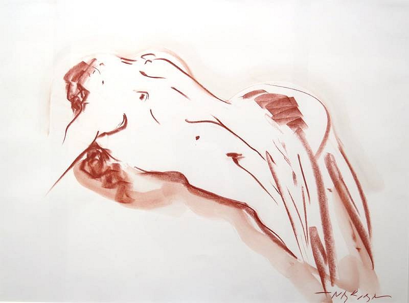 Reuben Nakian, Leda and the Swan, 1981
Sanguine crayon and wash on paper, 22 3/8 x 30 1/8 in. (56.8 x 76.5 cm)
RN60.80.036