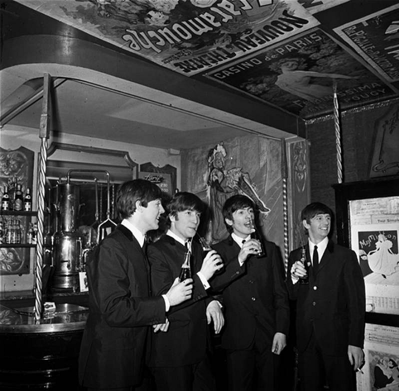 Harry Benson, Beatles Drink Pepsi, Paris, 1964
photograph