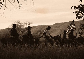 Robert Farber - Robert Farber Cavalry with Flag, Montana, Edition of 10