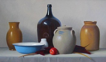 Robert Douglas Hunter -&nbsp;Robert Douglas Hunter Glass Pottery & Blue Basin