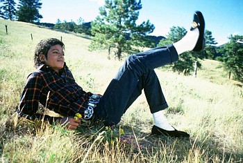 Harry Benson - Harry Benson Michael Jackson Sits on Grass, Edition of 35