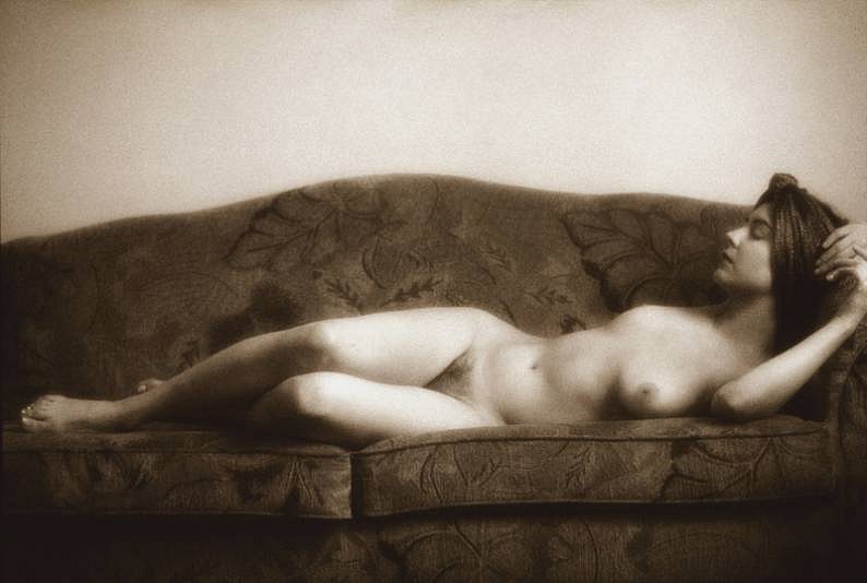 Robert Farber, Valorie on the Couch, Edition of 8, 1996
black and white fiber pigment print, 20 x 30 in. (50.8 x 76.2 cm)
RF130413