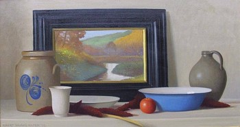Robert Douglas Hunter -&nbsp;Robert Douglas Hunter Still Life with an Autumn Landscape