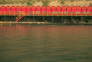 Robert Farber -&nbsp;Robert Farber Red Cabanas, Santa Margherita, Italy, Edition of 25