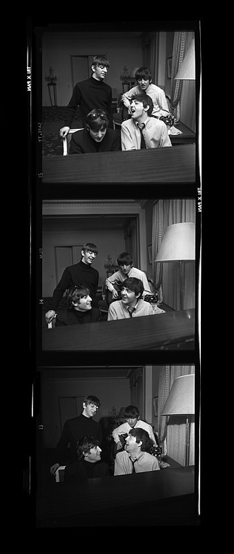 Harry Benson, Beatles Composing Times Three, Paris, Edition of 35, 1964
archival pigment print, 60 x 24 in. (152.4 x 61 cm)
HB140202