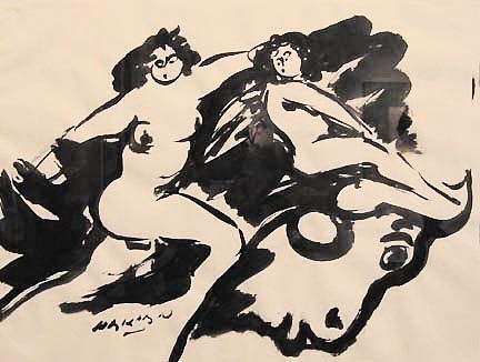 Reuben Nakian, Europa and the Bull, 1975
black ink on paper & wash, 18 x 21 5/8 in. (45.7 x 54.9 cm)
RN6075016