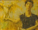 David Aronson, Man with Bird
1999, oil pastel