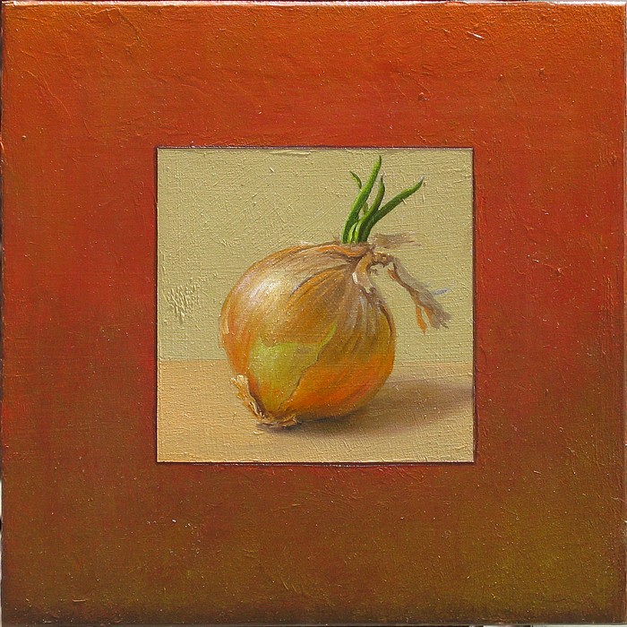 Scott Duce, Study 306 (onion), 2012
oil on panel, 9 x 9 in. (22.9 x 22.9 cm)
SD120505