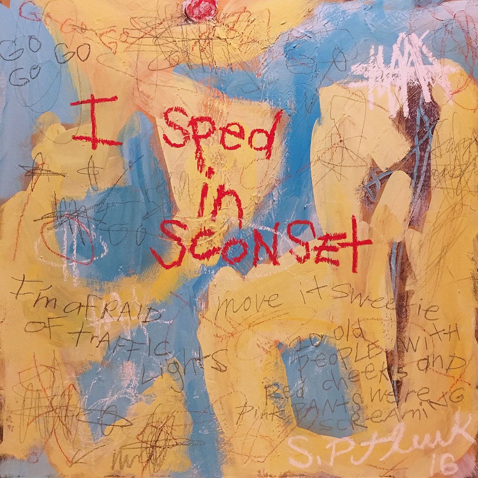 Stephen Pitliuk, I Sped in Sconset, 2016
mixed media on panel, 16 x 16 in. (40.6 x 40.6 cm)