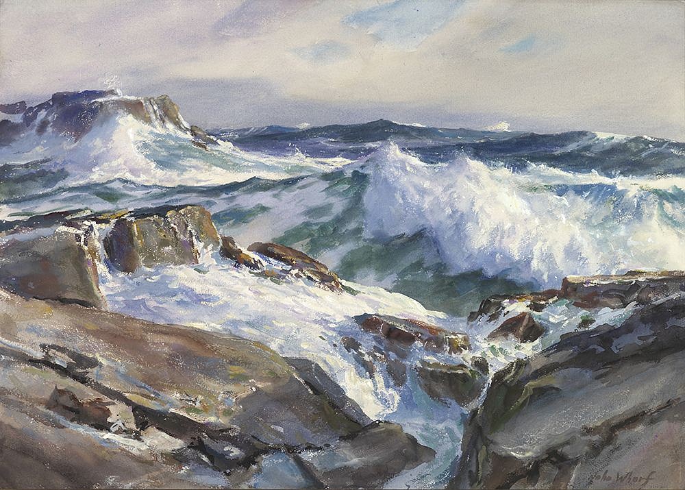 John Whorf, Rolling from the East, Maine Coast, 1950
watercolor on paper, 21 1/8 x 29 3/8 in. (53.7 x 74.6 cm)
5835