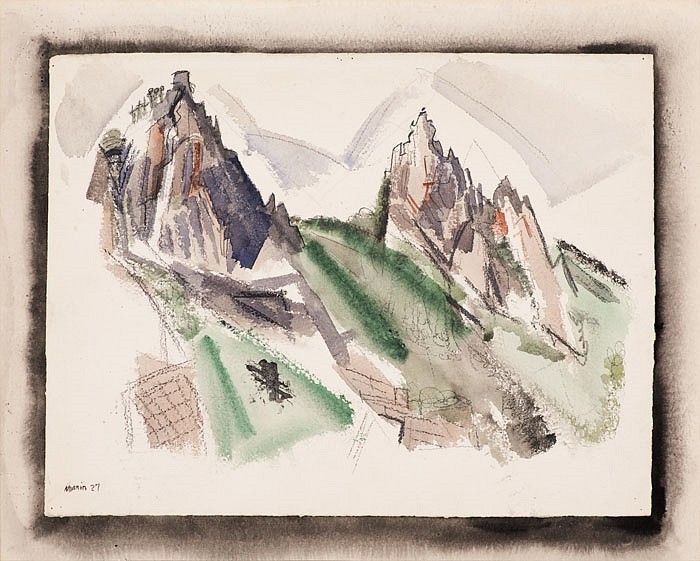 John Marin, White Mountain Country, Summer No. 29, Dixville Notch, No. 1, 1927
Watercolor, graphite and black chalk on paper, 17 7/8 x 22 1/4 in. (45.4 x 56.5 cm)
GC-3044