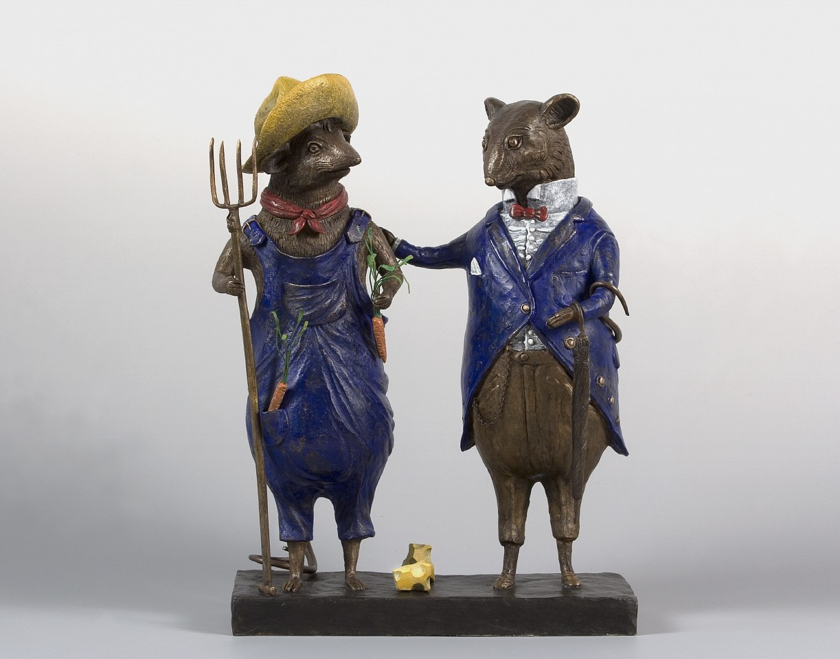 Bjorn Skaarup, City Mouse and Country Mouse, Ed. of 9, 2018
bronze, 16 x 12 x 6 in. (40.6 x 30.5 x 15.2 cm)
BS181212