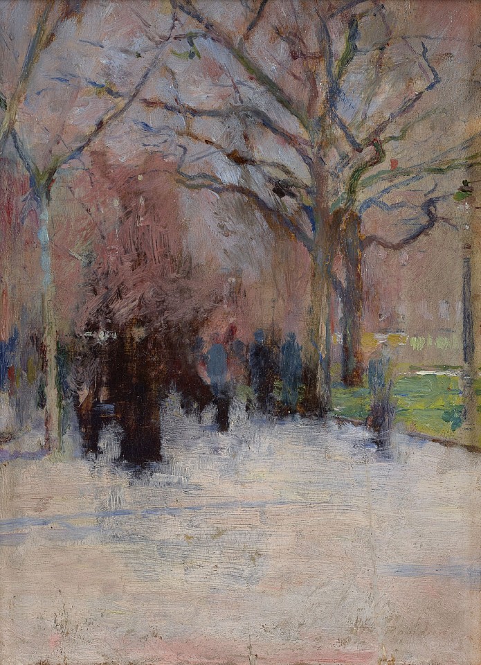 Theodore Robinson, Union Square, c. 1893-1895
oil on panel, 7 1/2 x 5 3/4 in. (19.1 x 14.6 cm)
TR190401