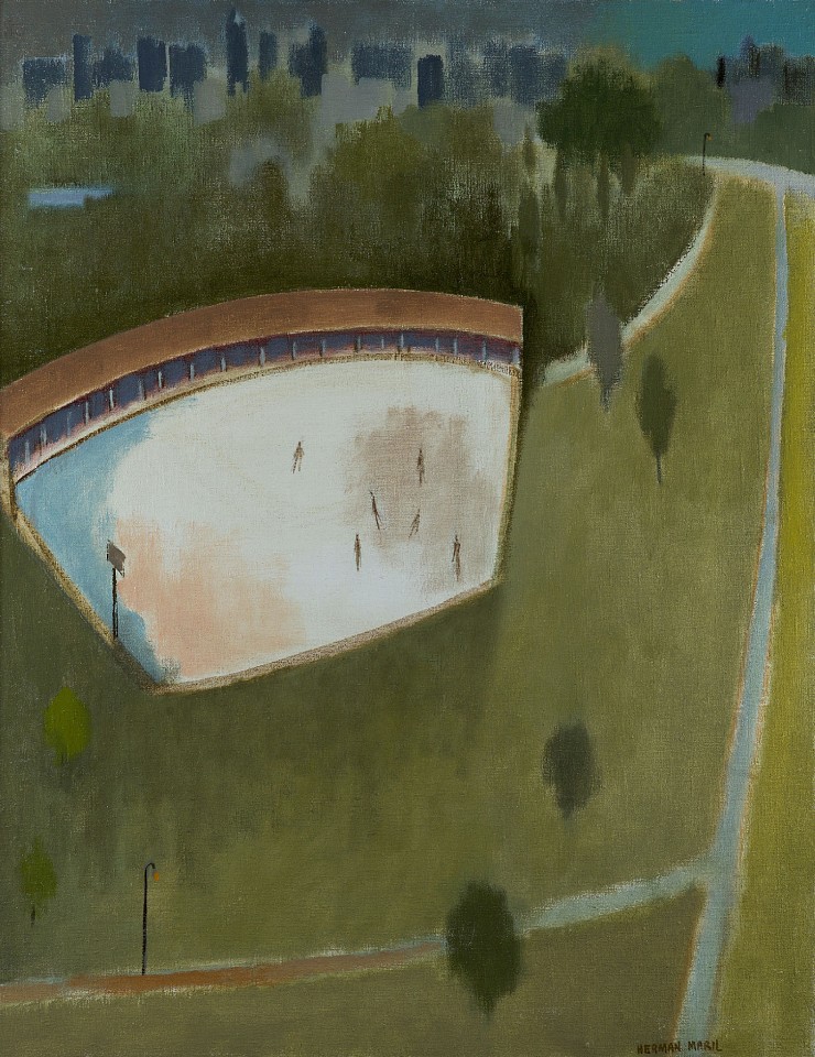 Herman Maril, Central Park Skaters, 1981
oil on canvas, 40 x 30 1/4 in. (101.6 x 76.8 cm)
HM190401