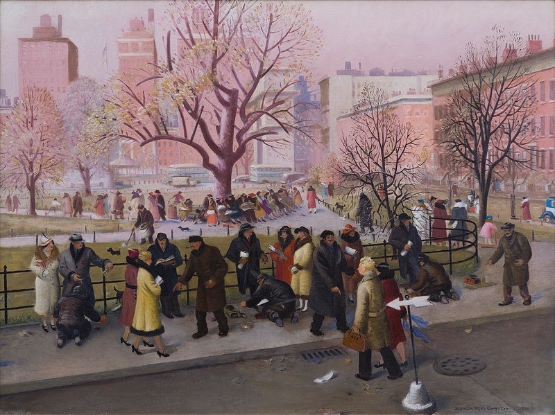 Blendon Reed Campbell, Washington Square, New York, 1936
oil on canvas, 30 1/8 x 40 1/4 in. (76.5 x 102.2 cm)
BRC190301