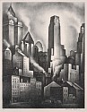 Howard Norton Cook, Financial District
1931, lithograph