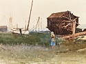 Dennis Miller Bunker, The Fisher Girl, Nantucket
1881, watercolor on paper