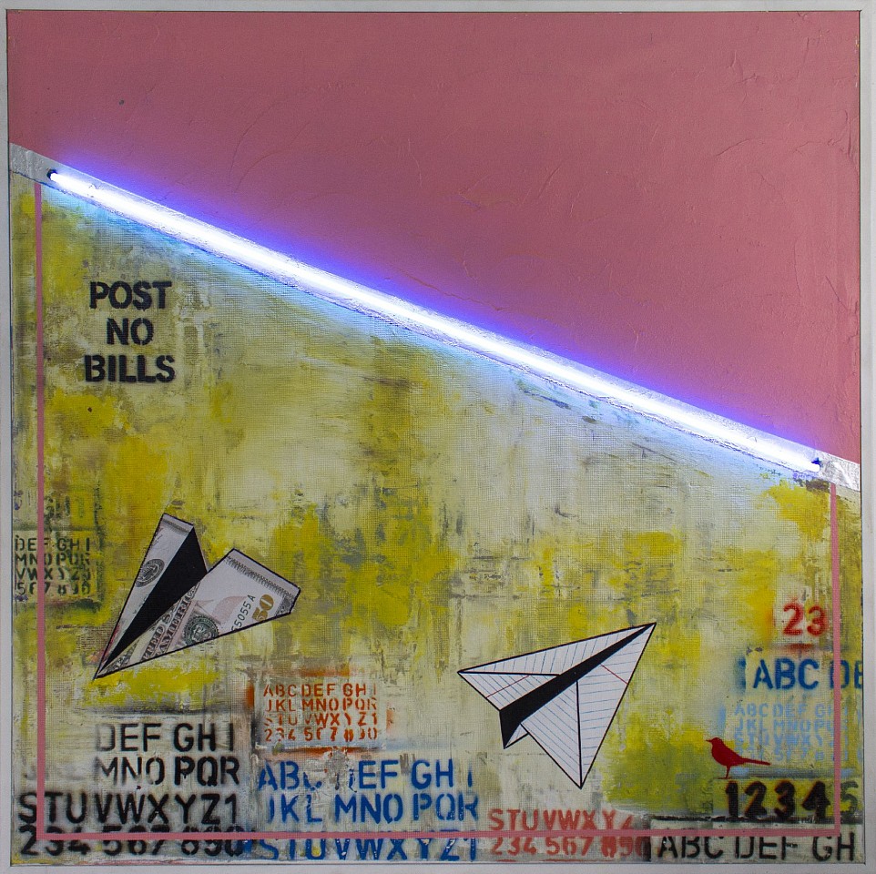 Guy Stanley Philoche, Neon Blue, 2019
mixed media on canvas with neon light, 48 x 48 in. (121.9 x 121.9 cm)
GSP191015