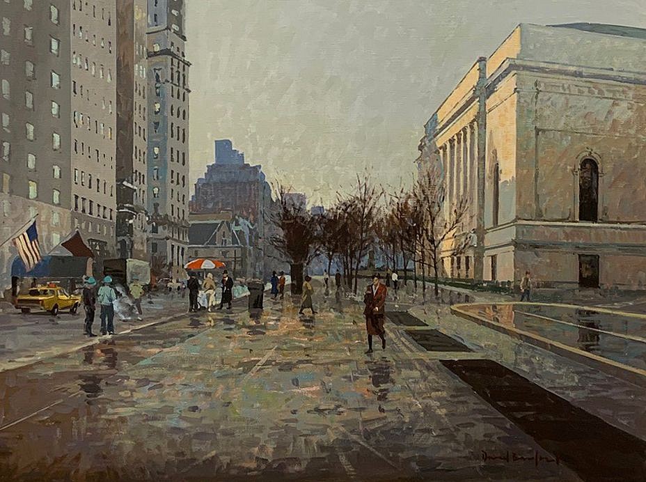 David Bareford, Along Fifth Avenue
oil on canvas, 30 x 40 in. (76.2 x 101.6 cm)
DB200301