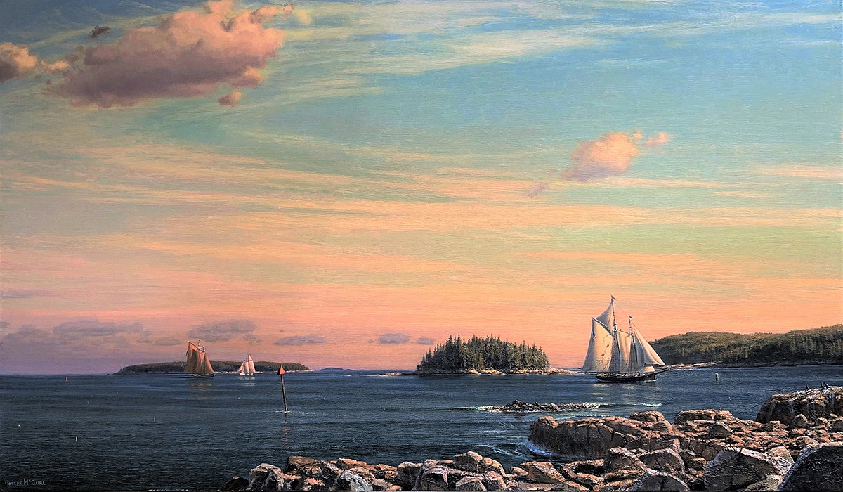 Joseph McGurl, Day is Done, the Coast of Maine, 2020
oil on canvas, 36 x 60 in. (91.4 x 152.4 cm)
JM200421