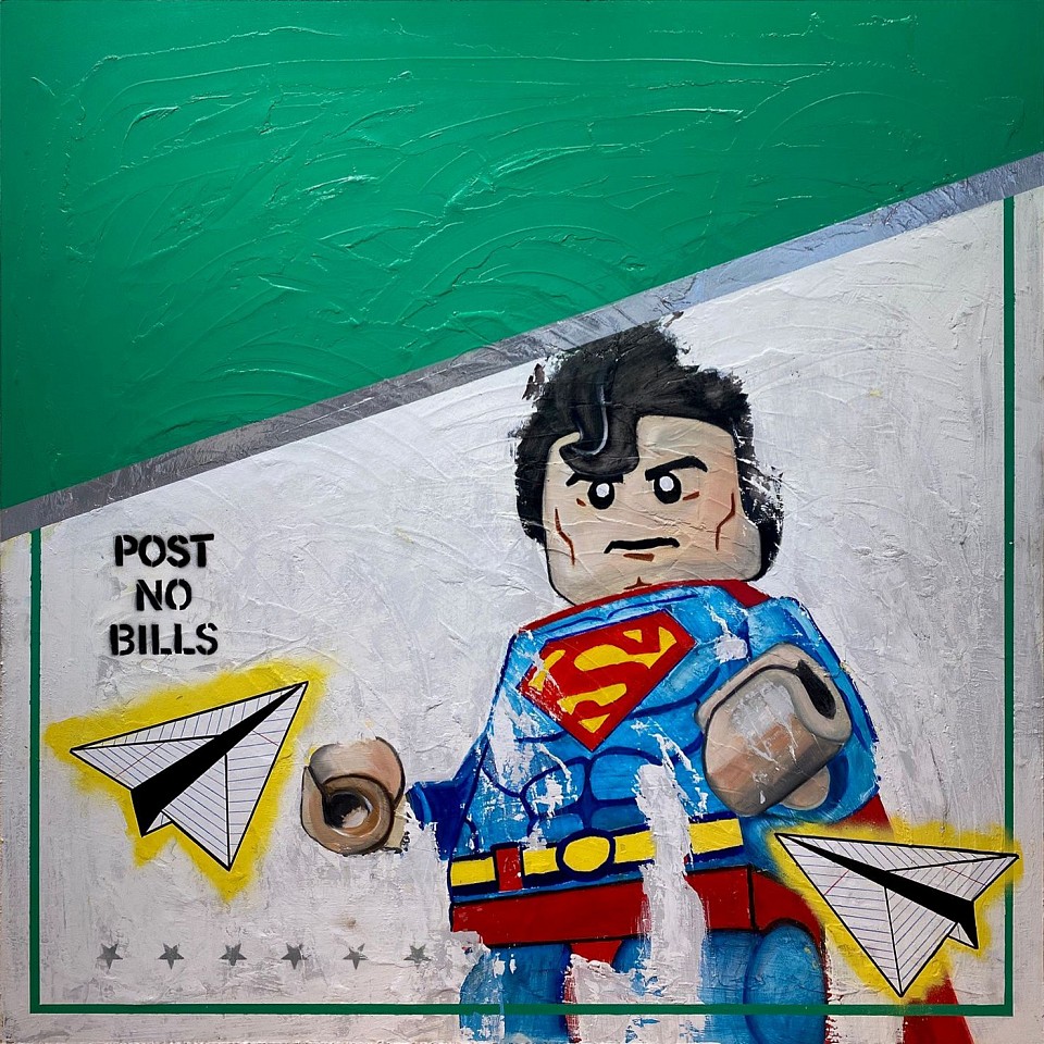 Guy Stanley Philoche, LEGO Superman, 2020
mixed media on board, 48 x 48 in. (121.9 x 121.9 cm)
GSP200506