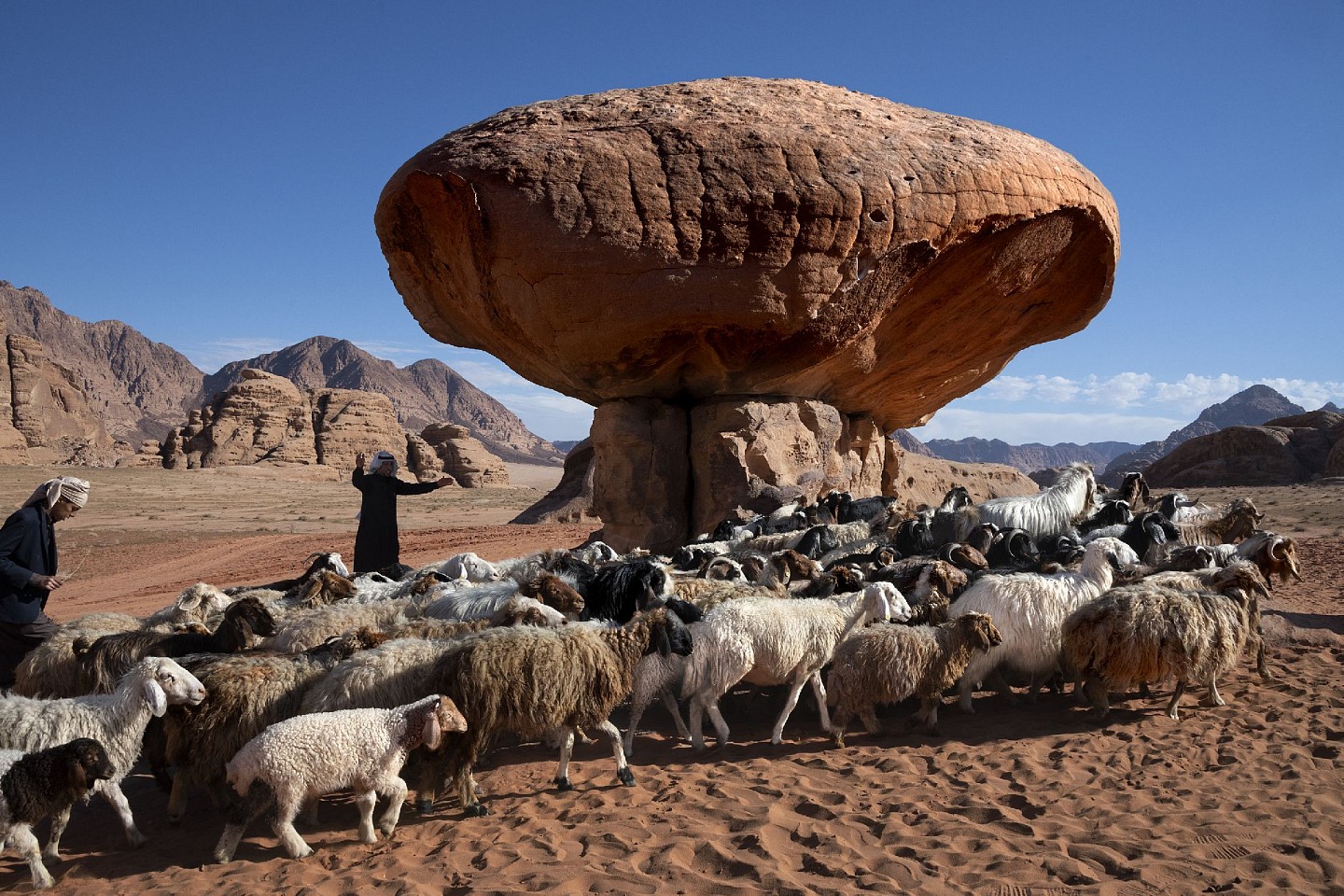 Steve McCurry, Shepherds in Wadi Rum, 2019
FujiFlex Crystal Archive Print
Price/Size on request
