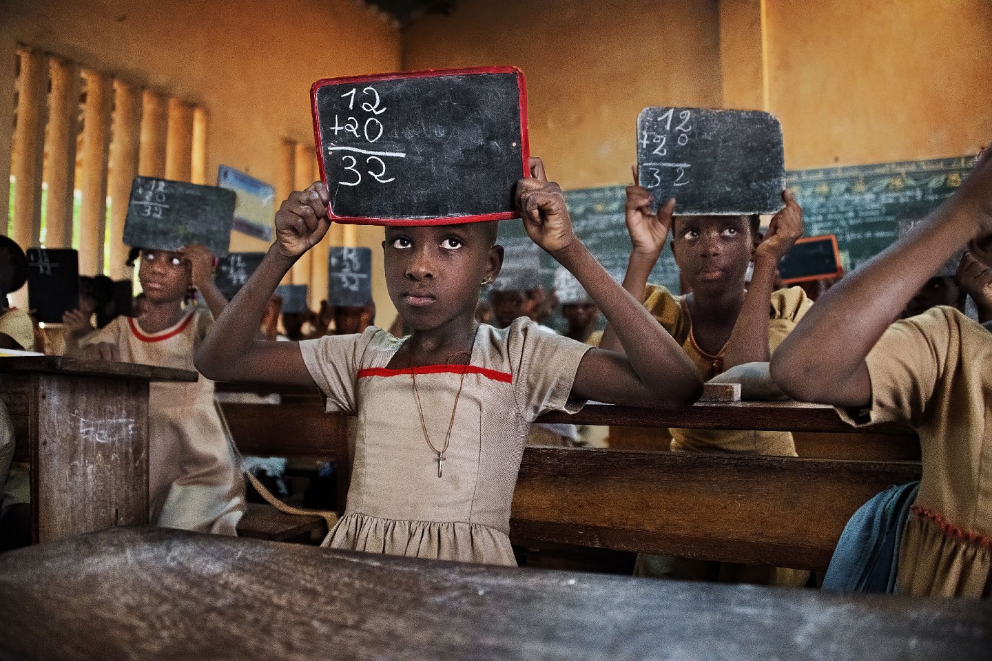 Steve McCurry, Elementary School Math Class, 2017
FujiFlex Crystal Archive Print
Price/Size on request