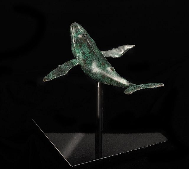 Steven Simmons, Young Humpback Whale
bronze, 8 1/2 x 13 x 14 in. (21.6 x 33 x 35.6 cm)