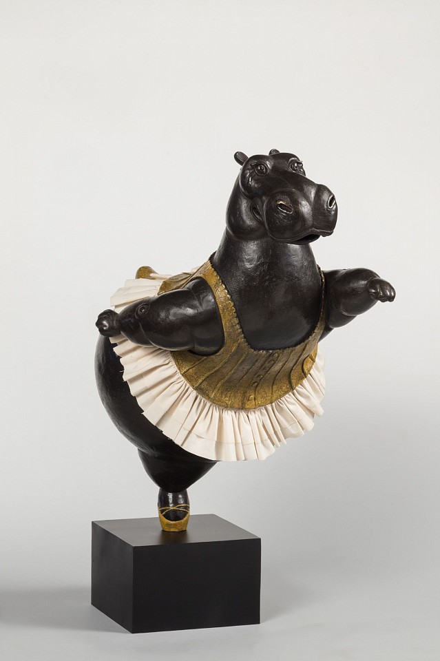 Bjorn Skaarup, Hippo Ballerina Pirouette II, Ed. of 9, 2020
bronze with fabric skirt, 23 x 20 x 16 in. (58.4 x 50.8 x 40.6 cm)
BS210502