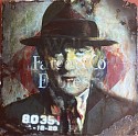 Kadir López, Bugsy Siegel
mixed media on vintage enamel sign