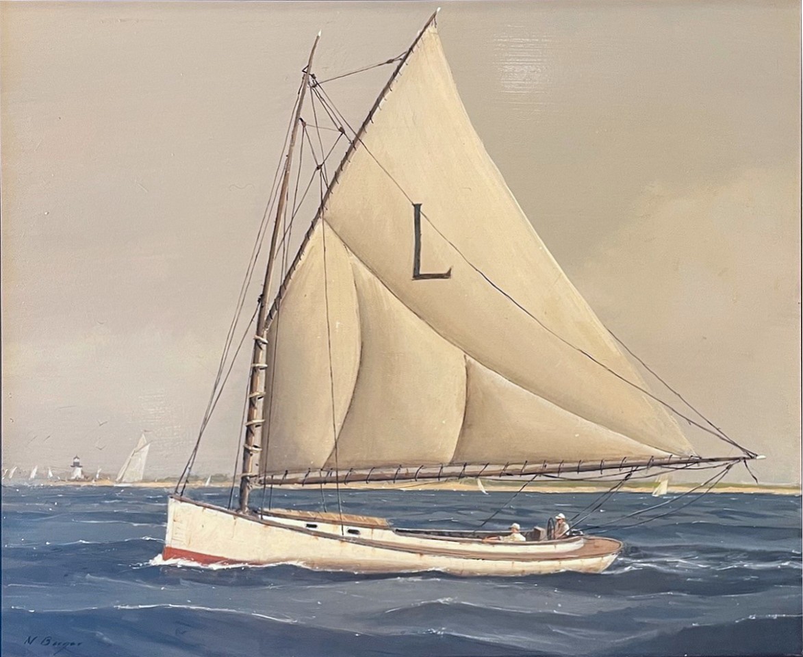 Nicholas Berger, Off the Point - The ""Lillian"", 2022
oil on panel, 18 x 22 in.
NB220504