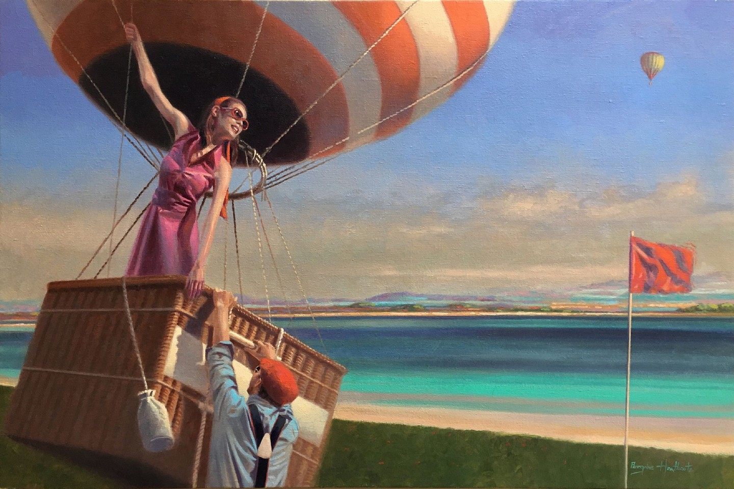 Peregrine Heathcote, Balloon Racing, 2022
oil on canvas, 20 x 30 in. (50.8 x 76.2 cm)
PH221001
