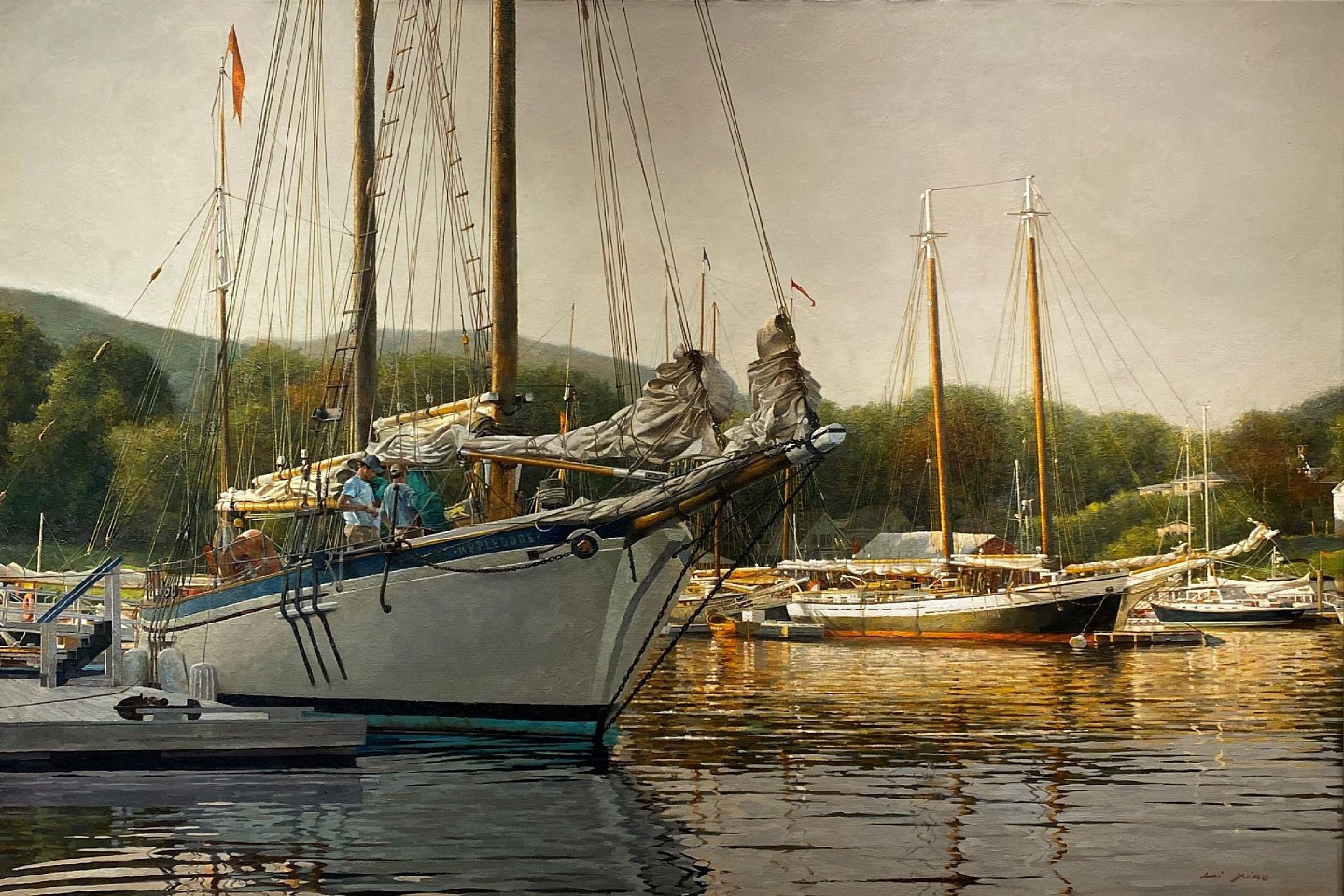 Li Xiao, The Harbour Under the Sun, 2022
oil on canvas, 38 x 58 in. (96.5 x 147.3 cm)
LX042202