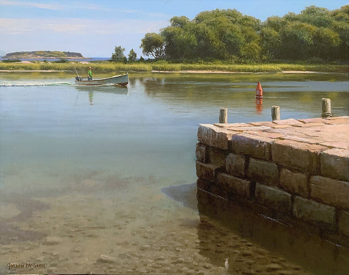 Joseph McGurl, Summer Light, Reflection and Shadow, 2022
oil on linen panel, 16 x 20 in. (40.6 x 50.8 cm)
JM221101