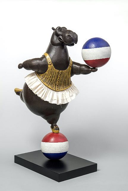 Bjorn Skaarup, Hippo Circus Ballerina, 2022
bronze, 27 7/8 x 20 x 10 in. (70.8 x 50.8 x 25.4 cm)