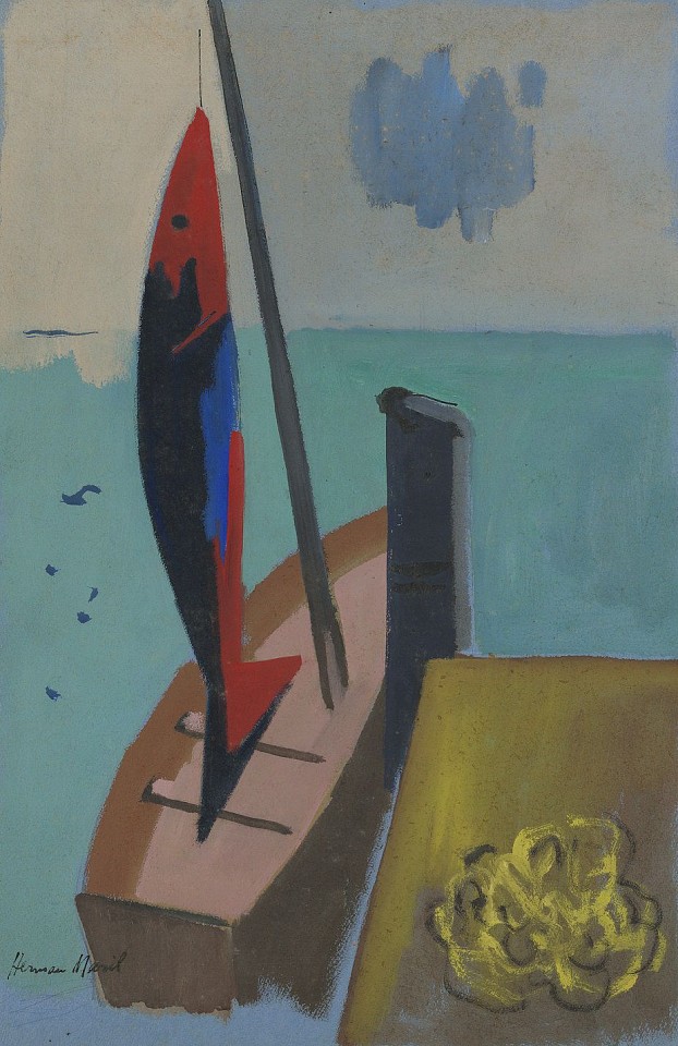 Herman Maril, Catch of the Day, 1964
casein on paper, 20 x 13 in. (50.8 x 33 cm)
HM221201