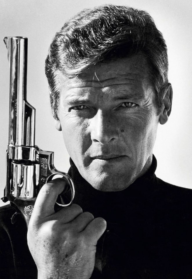 Terry O&#039;Neill, Roger Moore as James Bond, Ed. of 50, 1973
gelatin silver print, 24 x 20 in.