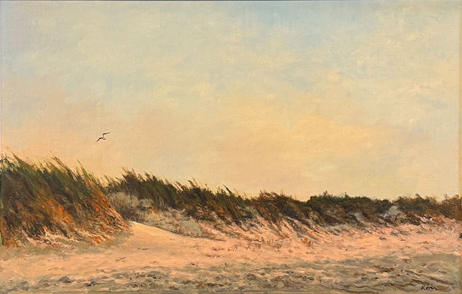 Marla Korr, Before Sunset (Steps Beach), 2024
oil on linen, 20 x 30 in. (50.8 x 76.2 cm)
MK240411