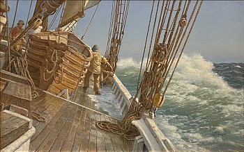 Laura Cooper - Laura Cooper Bound for the Grand Banks, Gloucester Fishing Schooner, 1920