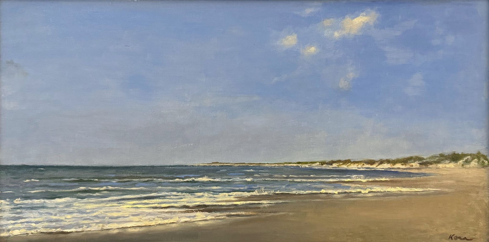 Marla Korr, Beach Day, 2024
oil on linen, 10 x 20 in. (25.4 x 50.8 cm)
MK240402