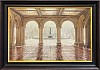 bethesda terrace in snow framed