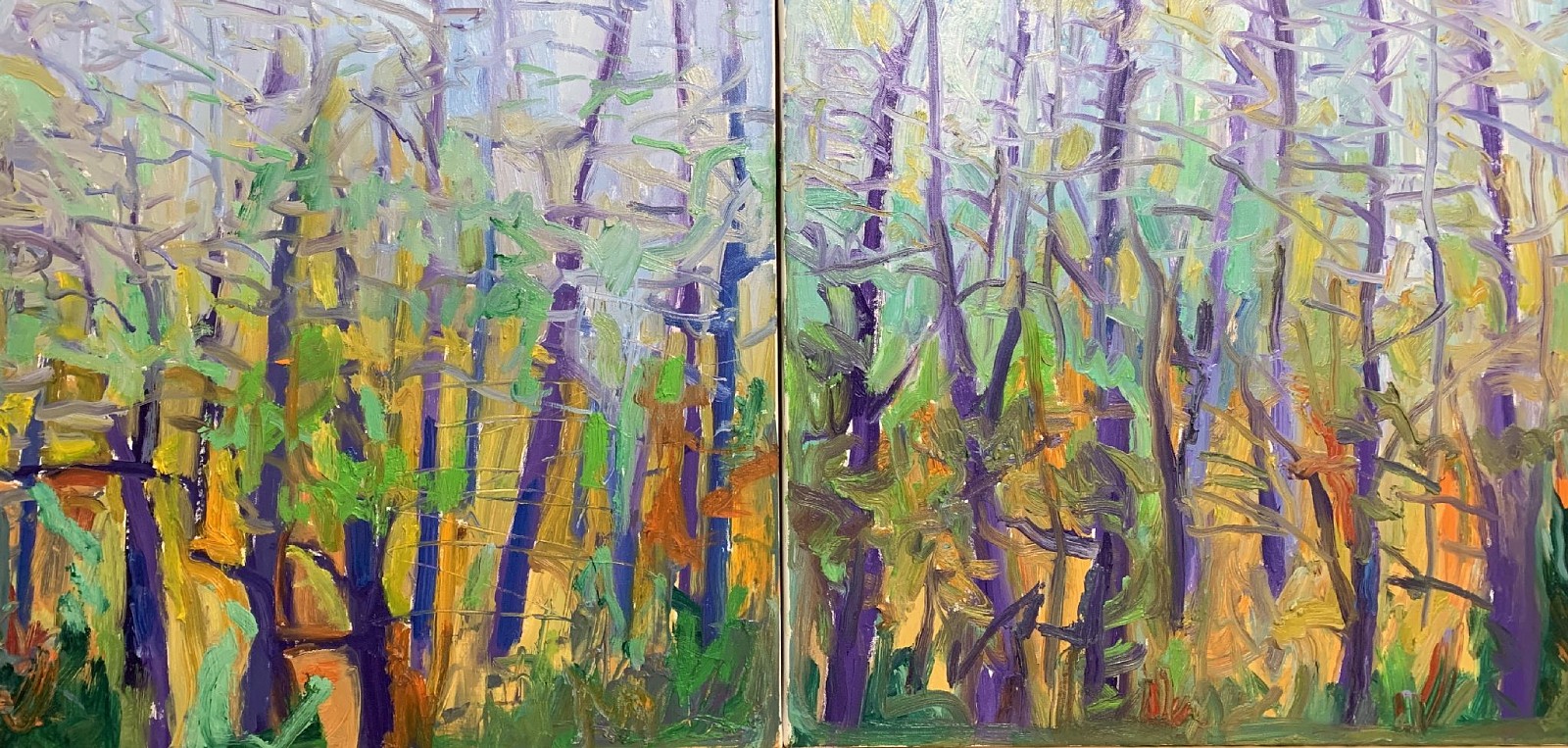 Ira Barkoff, Hot Sun (diptych), 2023
oil on canvas, 20 x 40 in. (50.8 x 101.6 cm)
IB240507