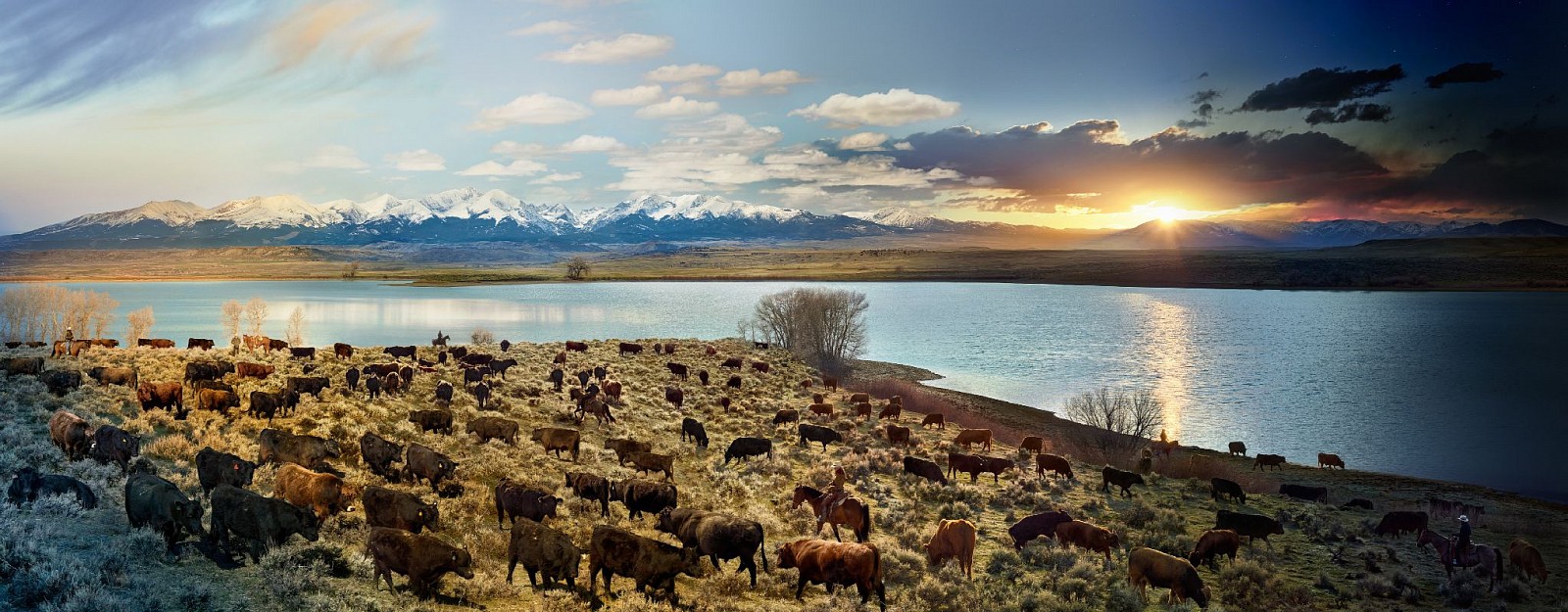 Stephen Wilkes, J Bar L Ranch, Montana, Day to Night, Ed. 1/12
FujiFlex Archival Digital C-Print, 36 x 92 1/2 in. (91.4 x 234.9 cm)
SW0507