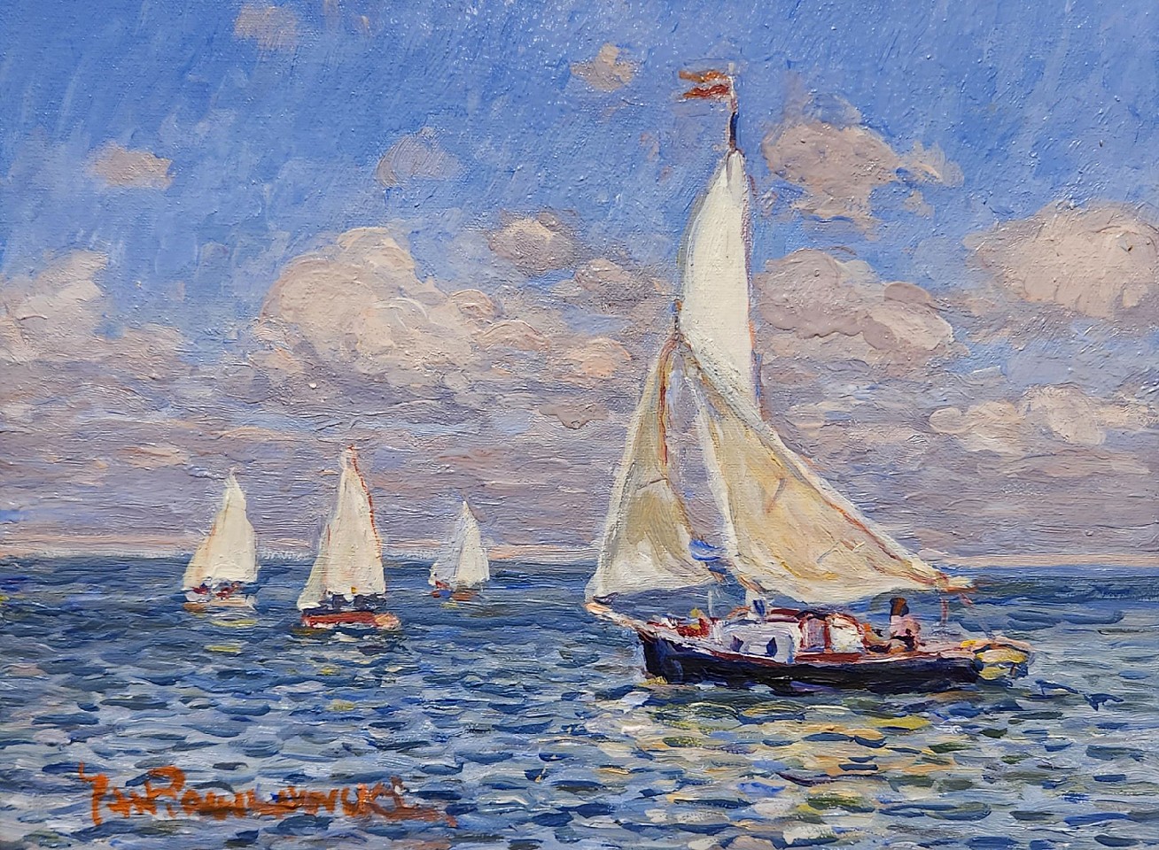 Jan Pawlowski, July Sailing, 2023
oil on canvas, 9 x 12 in. (22.9 x 30.5 cm)
JP230903