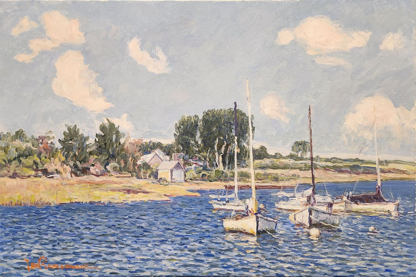 Jan Pawlowski, Boats, Polpis Harbor, 2023
oil on canvas, 20 x 30 in. (50.8 x 76.2 cm)
JP230904