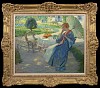 palmer girl with parasol framed hr