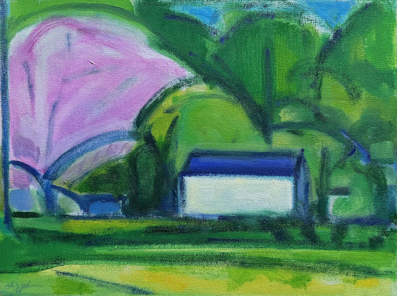 Elizabeth Higgins, Cherry Tree & White House, 2024
oil on canvas, 12 x 16 in. (30.5 x 40.6 cm)
EH240608