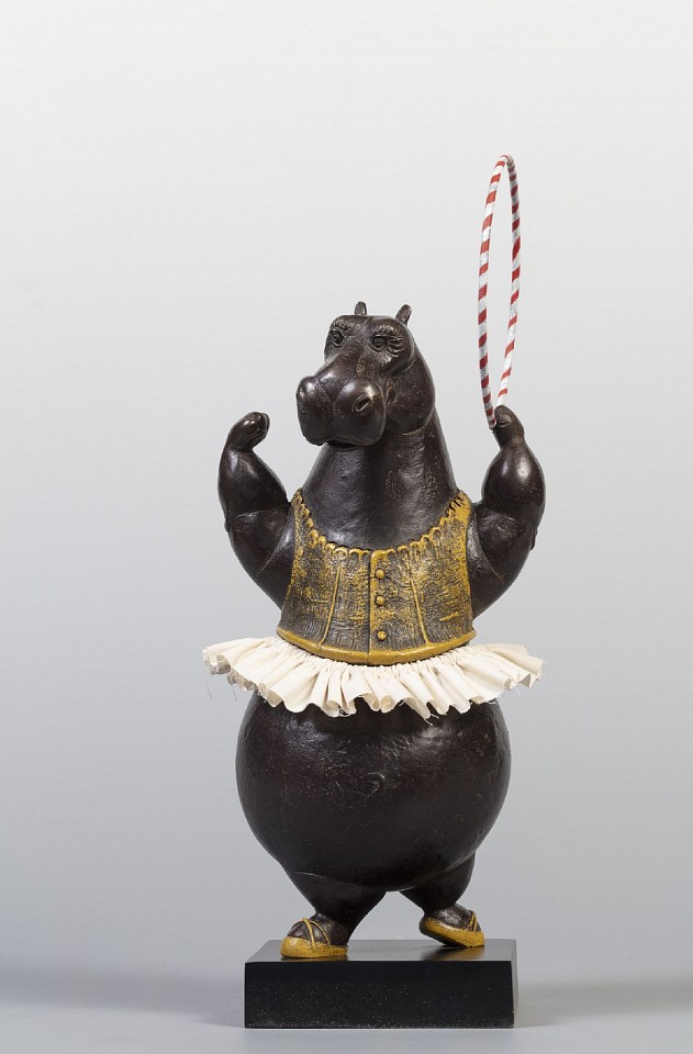 Bjorn Skaarup, Hippo Hula Hoop Dancer, maquette, Ed. of 9, 2024
bronze with fabric skirt, 13 x 5 x 5 in. (33 x 12.7 x 12.7 cm)
BS240711