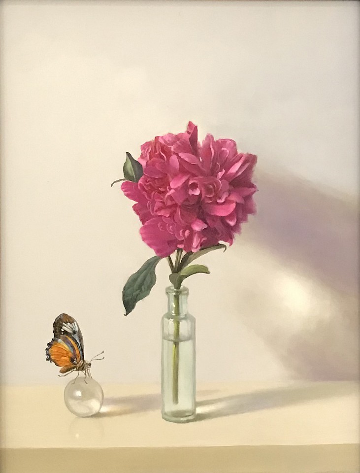 David Henry, Magenta Peony with Butterfly, 2024
oil on masonite, 12 x 9 in. (30.5 x 22.9 cm)
DH241202