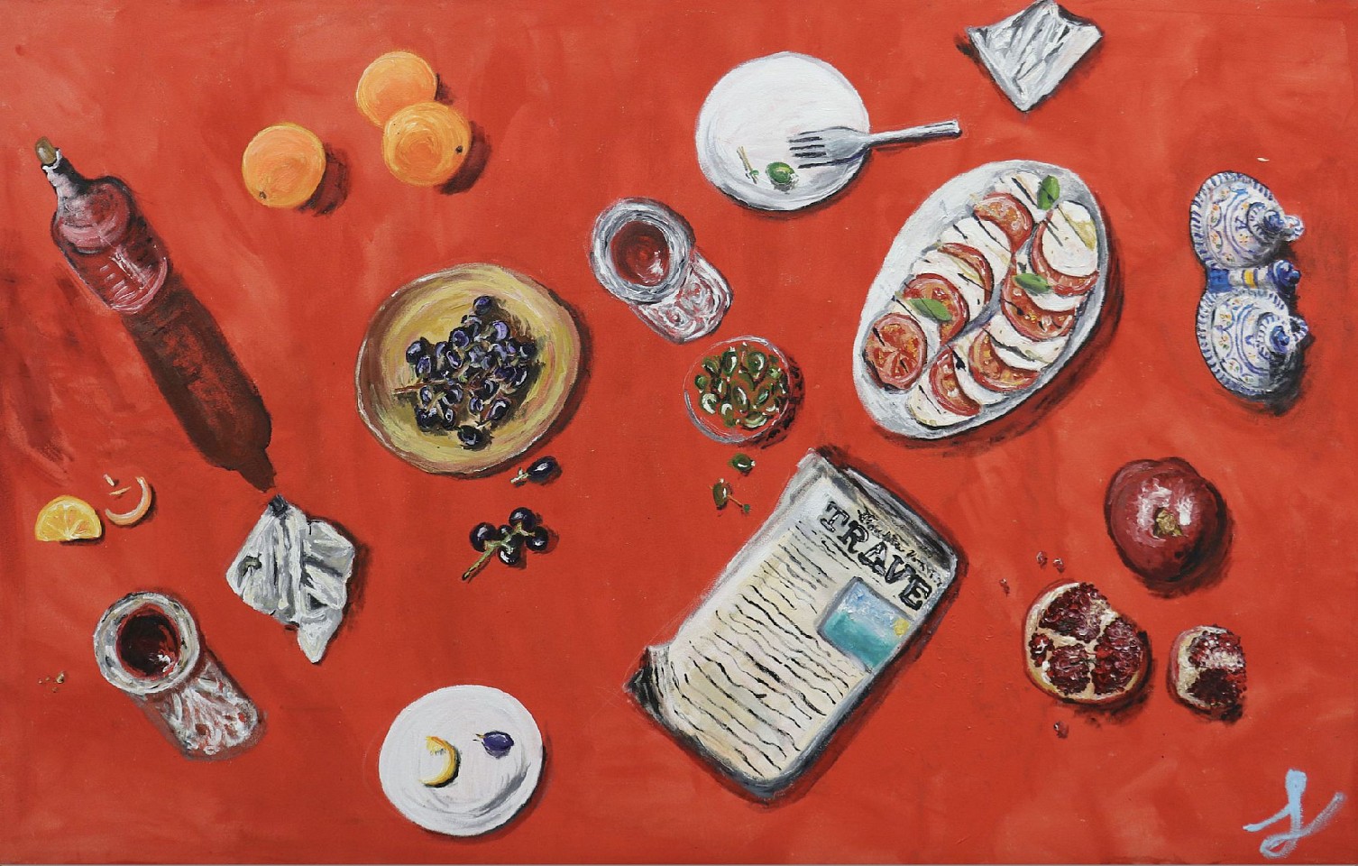 Leddy Sullivan, Italian Lunch, 2023
oil and acrylic on canvas, 36 x 52 in. (91.4 x 132.1 cm)
LS241202